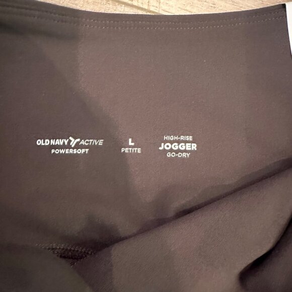 Old Navy Womens Powersoft High-Rise Jogger Go-Dry Pants L Petite dark olive NEW - Picture 6 of 9